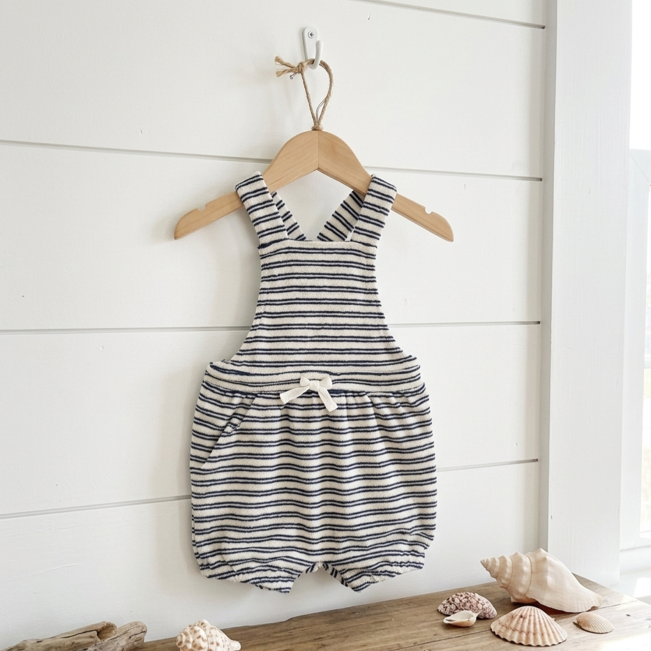 Janie And Jack  Merchant Marine Striped Terry Romper  Baby 612m